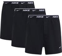 Webboxer NIKE UNDERWEAR "BOXER 3PK", Herren, Gr. L, 3 Stk., schwarz, schwarz, schwarz, Jersey, Obermaterial: 95% Baumwolle, 5% Elasthan, körpernah, Unterhosen, mit Logo-Elastikbund (42987409-L) schwar