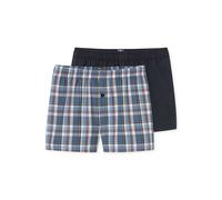Webboxer SCHIESSER "Web-Boxershorts 2er Pack", Jungen, Gr. 176, blau, Obermaterial: 100% Baumwolle CO., Unterhosen (18942067-176) blau