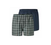 Webboxer SCHIESSER "Web-Boxershorts Webware 2P 2er Pack", Herren, Gr. XL, bunt (blau, grün), Obermaterial: 100% Baumwolle CO., Unterhosen (30458559-XL) blau, grün