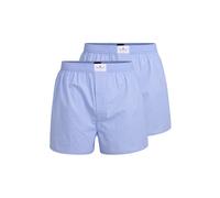 Webboxer TOM TAILOR "Dakota", Herren, Gr. S, blau (blau, hell, karo), Webqualität, Obermaterial: 100% Baumwolle, kariert, Unterhosen Webboxer, weich, bequem, basic, locker, atmungsaktiv, mit Logo, bre