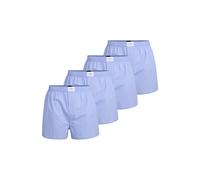 Webboxer TOM TAILOR "Web-Boxershorts 4er Pack", Herren, Gr. M, blau, Obermaterial: 100% Baumwolle CO., Unterhosen (26086148-M) blau