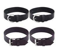 WEBEEDY 4 Stück (2 Paar) Lederarmband-Ärmelhalter, Verstellbare Armbänder, Rutschfeste Arm-Strumpfbänder, Hemd-Ärmel-Clips für Business-Männer und Frauen, Lehrer, Barpersonal
