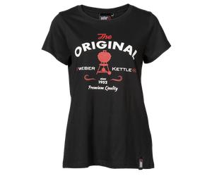 Weber T-Shirt The Original Damen, schwarz Größe XS/S