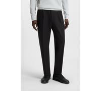 Webhose BOSS GREEN "T_Convert-Pleat", Herren, Gr. 56, N-Gr, schwarz (schwarz001), Web, Obermaterial: 95% Polyester, 5% Elasthan, unifarben, casual, Basic knöchellang, Hosen, mit Zugbund und Markenlabe