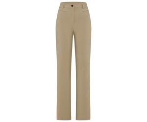 Webhose BOSS ORANGE "Tana Premium Damenmode", Damen, Gr. 42, N-Gr, beige (open grün 366), Web, Obermaterial: 87% Polyester, 13% Elasthan, unifarben, slim fit lang, Hosen, mit hoher Leibhöhe, Stretch-Q