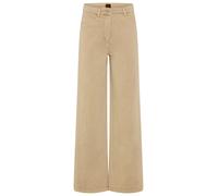 Webhose BOSS ORANGE "TMarlina Premium Damenmode", Damen, Gr. 38, N-Gr, light, pastel gelb 742, Twill, Obermaterial: 100% Baumwolle, unifarben, straight fit lang, Hosen, mit weitem Bein, 4-Pocket-Desig
