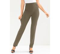 Webhose CLASSIC BASICS, Damen, Gr. 20, Kurzgrößen, grün (khaki), 72% Viskose, 25% Polyamid, 3% Elasthan, unifarben, lang, Hosen (24396835-20) khaki
