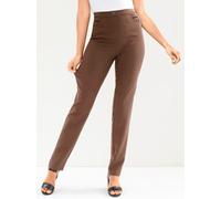 Webhose CLASSIC BASICS, Damen, Gr. 27, Kurzgrößen, braun (toffee), 72% Viskose, 25% Polyamid, 3% Elasthan, unifarben, lang, Hosen (95279943-27) toffee
