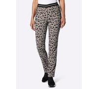 Webhose CLASSIC BASICS, Damen, Gr. 28, Kurzgrößen, grau (schwarz, taupe, bedruckt), 85% Polyester, 12% Viskose, 3% Elasthan, gemustert, Hosen (82677428-28) schwarz, taupe, bedruckt