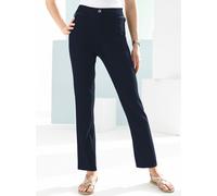 Webhose CLASSIC BASICS, Damen, Gr. 38, Normalgrößen, blau (marine), 72% Viskose, 25% Polyamid, 3% Elasthan, unifarben, lang, Hosen (55550450-38) marine