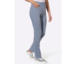 Webhose CLASSIC BASICS, Damen, Gr. 42, Normalgrößen, blau (taubenblau), 72% Viskose, 25% Polyamid, 3% Elasthan, unifarben, lang, Hosen (42318468-42) taubenblau