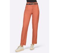 Webhose CREATION L, Damen, Gr. 40, Normalgrößen, orange (papaya), 63% Lyocell, 37% Polyester, unifarben, lang, Hosen (46040567-40) papaya