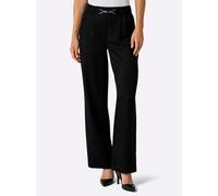 Webhose CREATION L PREMIUM, Damen, Gr. 50, Normalgrößen, schwarz, 46% Viskose, 27% Leinen, 27% Lyocell, unifarben, Hosen (50829733-50) schwarz