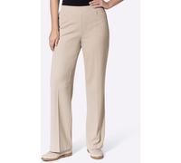Webhose HEINE, Damen, Gr. 36, Normalgrößen, beige, 75% Polyester, 20% Viskose, 5% Elasthan, unifarben, Hosen (60965719-36) beige