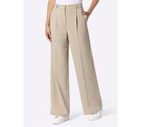 Webhose HEINE, Damen, Gr. 40, Normalgrößen, beige (beige, meliert), 94% Polyester, 6% Elasthan, unifarben, Hosen (79663263-40) beige, meliert