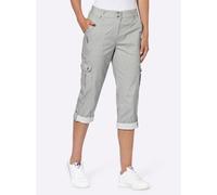 Webhose HEINE, Damen, Gr. 42, Normalgrößen, bunt (marine, ecru, gestreift), 98% Baumwolle, 2% Elasthan, gemustert, gestreift, 7/8-Länge, Hosen (39773921-42) marine, ecru, gestreift