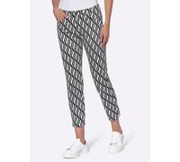 Webhose HEINE, Damen, Gr. 42, Normalgrößen, schwarz-weiß (schwarz, weiß, bedruckt), 97% Baumwolle, 3% Elasthan, gemustert, 7/8-Länge, Hosen (71386635-42) schwarz, weiß, bedruckt