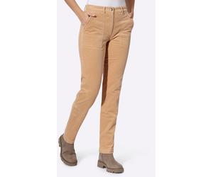 Webhose HEINE, Damen, Gr. 44, Normalgrößen, beige (camel), 98% Baumwolle, 2% Elasthan, unifarben, Hosen (54446763-44) camel