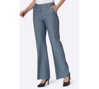 Webhose HEINE, Damen, Gr. 48, Normalgrößen, grau (rauchblau), 68% Polyester, 22% Viskose, 6% Wolle, 4% Elasthan, unifarben, Hosen (78999526-48) rauchblau