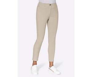 Webhose INSPIRATIONEN, Damen, Gr. 19, Kurzgrößen, beige (sand), 77% Viskose, 19% Polyamid, 4% Elasthan, unifarben, lang, Hosen (95253861-19) sand