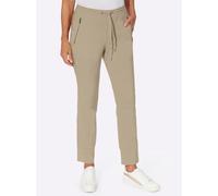 Webhose INSPIRATIONEN, Damen, Gr. 22, Kurzgrößen, beige (sand), 72% Viskose, 25% Polyamid, 3% Elasthan, unifarben, lang, Hosen (69680547-22) sand