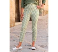 Webhose INSPIRATIONEN, Damen, Gr. 38, Normalgrößen, grün (pistazie, khaki, bedruckt), 72% Viskose, 25% Polyamid, 3% Elasthan, bedruckt, gemustert, mehrfarbig, lang, Hosen (58659738-38) pistazie, khaki