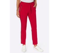 Webhose INSPIRATIONEN, Damen, Gr. 40, Normalgrößen, rot, 72% Viskose, 25% Polyamid, 3% Elasthan, unifarben, lang, Hosen (39090106-40) rot