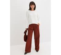 Webhose INSPIRATIONEN, Damen, Gr. 44, Normalgrößen, braun (dunkelrot), 77% Polyester, 20% Viskose, 3% Elasthan, unifarben, Hosen (96100723-44) dunkelrot