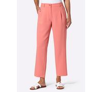Webhose INSPIRATIONEN, Damen, Gr. 46, Normalgrößen, rosa (koralle), 63% Polyester, 33% Viskose, 4% Elasthan, unifarben, Hosen (63639712-46) koralle