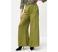 Webhose LASCANA "mit extra weitem Bein aus softer Satinqualität", Damen, Gr. 40, N-Gr, grün (moosgrün), Satin, Obermaterial: 100% Polyester, unifarben, figurumspielend lang, Hosen Webhose, luftige Som