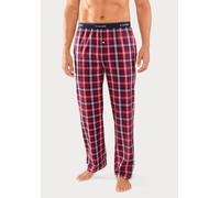 Webhose S.OLIVER, Herren, Gr. 60/62 (XXL), N-Gr, rot (rot, kariert), Web, Obermaterial: 100% Baumwolle, kariert, Basic, lang, Hosen Pyjamahose Homewear Hose, mit Markenlogo im Bund (44834407-60) rot,