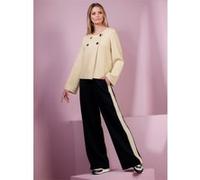 Schlupfhose HEINE, Damen, Gr. 38, Normalgrößen, schwarz, sand, 75% Polyester, 21% Viskose, 4% Elasthan, gemustert, mehrfarbig, Hosen Schlupfhose (54637222-38) schwarz, sand