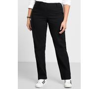 Webhose SHEEGO, Damen, Gr. 22, Kurzgrößen, schwarz, 70% Viskose, 25% Polyamid, 5% Elasthan, unifarben, Hosen (28259147-22) schwarz