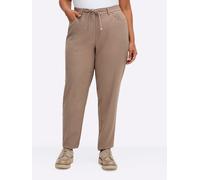 Webhose SHEEGO, Damen, Gr. 40, Normalgrößen, schlamm, gemustert, 64% Polyester, 34% Viskose, 2% Elasthan, gemustert, kariert, mehrfarbig, Hosen (86344648-40) schlamm, gemustert