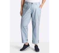 Webhose SHEEGO, Damen, Gr. 46, Normalgrößen, blau (hellblau), 97% Baumwolle, 3% Elasthan, unifarben, Hosen (22437253-46) hellblau