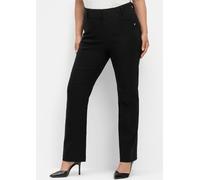 Webhose SHEEGO, Damen, Gr. 46, Normalgrößen, schwarz, 70% Viskose, 25% Polyamid, 5% Elasthan, unifarben, Hosen (25393210-46) schwarz
