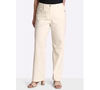 Webhose SHEEGO, Damen, Gr. 50, Normalgrößen, beige (champagner), 77% Viskose, 19% Polyamid, 4% Elasthan, Einsatz:15% Elasthan, 85% Polyamid, unifarben, Hosen (66073554-50) champagner