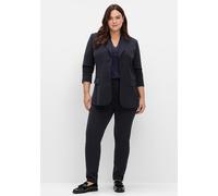 Webhose SHEEGO, Damen, Gr. 52, Normalgrößen, blau (tiefblau), 100% Polyester, unifarben, Hosen (88342443-52) tiefblau