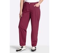 Webhose SHEEGO, Damen, Gr. 52, Normalgrößen, bordeaux, 97% Baumwolle, 3% Elasthan, unifarben, Hosen (11384263-52) bordeaux