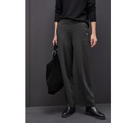 Webhose STREET ONE, Damen, Gr. 44, Länge 30, schwarz, Web, Obermaterial: 61% Viskose, 25% Polyamid, 9% Polyester, 5% Elasthan, unifarben, regular fit lang, Hosen, mit elastischem Bund (81438546-44) sc