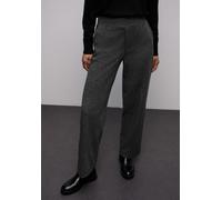 Webhose STREET ONE, Damen, Gr. 46, Länge 30, gravel grau meliert, Web, Obermaterial: 63% Polyester, 32% Viskose, 5% Elasthan, Jacquardmuster, meliert, regular fit lang, Hosen, mit elastischem Bund (64
