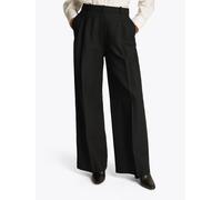 Webhose TOMMY HILFIGER "LINEN MIX RLXD STRAIGHT PANTS", Damen, Gr. 36, N-Gr, schwarz, Web, Obermaterial: 47% Polyester, 32% Leinen, 20% Viskose, 1% Elasthan, unifarben, relaxed fit lang, Hosen, mit Fa