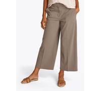 Webhose TOMMY HILFIGER "Low Normal Waist Bi-Stretch", Damen, Gr. 32, N-Gr, braun (tundra braun), Web, Obermaterial: 65% Polyester, 28% Viskose, 7% Elasthan, unifarben, weit knöchelfrei, Hosen Webhose,