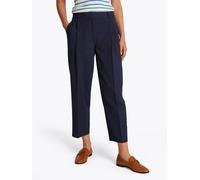Webhose TOMMY HILFIGER "Low Normal Waist Bi-Stretch", Damen, Gr. 38, N-Gr, blau (schwarz night navy), Web, Obermaterial: 65% Polyester, 28% Viskose, 7% Elasthan, unifarben, gerade, unten schmal knöche