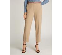 Webhose TOMMY HILFIGER "PUNTO SLIM STRAIGHT PANT", Damen, Gr. 46, N-Gr, beige (classic beige), Web, Obermaterial: 68% Polyester, 28% Viskose, 4% Elasthan, meliert, slim fit kniefrei, Hosen Webhose, mi