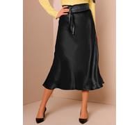 Webrock CREATION L PREMIUM, Damen, Gr. 38, schwarz, 70% Viskose, 30% Seide, unifarben, wadenlang, Röcke (41581325-38) schwarz