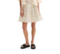 Webrock MARC O'POLO "aus besticktem Baumwoll-Voile", Damen, Gr. 42, weiß cotton, Obermaterial: 100% Baumwolle. Futter: 100% Modal, unifarben, lässig geschnitten kurz, Röcke (56015610-42) weiß cotton