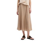 Webrock MARC O'POLO "aus glänzendem Viskose-Mix", Damen, Gr. 32, beige (earthy taupe), Obermaterial: 83% Viskose, 17% Polyamid, unifarben, lässig geschnitten wadenlang, Röcke (21319724-32) earthy taup