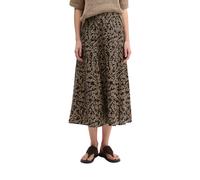 Webrock MARC O'POLO "aus glänzendem Viskose-Mix", Damen, Gr. 38, dunkelblau, Obermaterial: 83% Viskose, 17% Polyamid, unifarben, lässig geschnitten wadenlang, Röcke (36829518-38) dunkelblau
