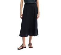 Webrock MARC O'POLO "aus glänzendem Viskose-Mix", Damen, Gr. 38, schwarz (deep night blau), Obermaterial: 83% Viskose, 17% Polyamid, unifarben, lässig geschnitten wadenlang, Röcke (42186005-38) deep n